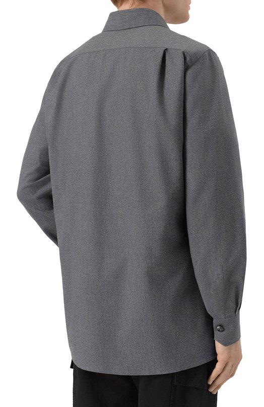 Шерстяная рубашка Kiton UMC016K0124G02 Серый  UMC016K0124G02 Фото 4