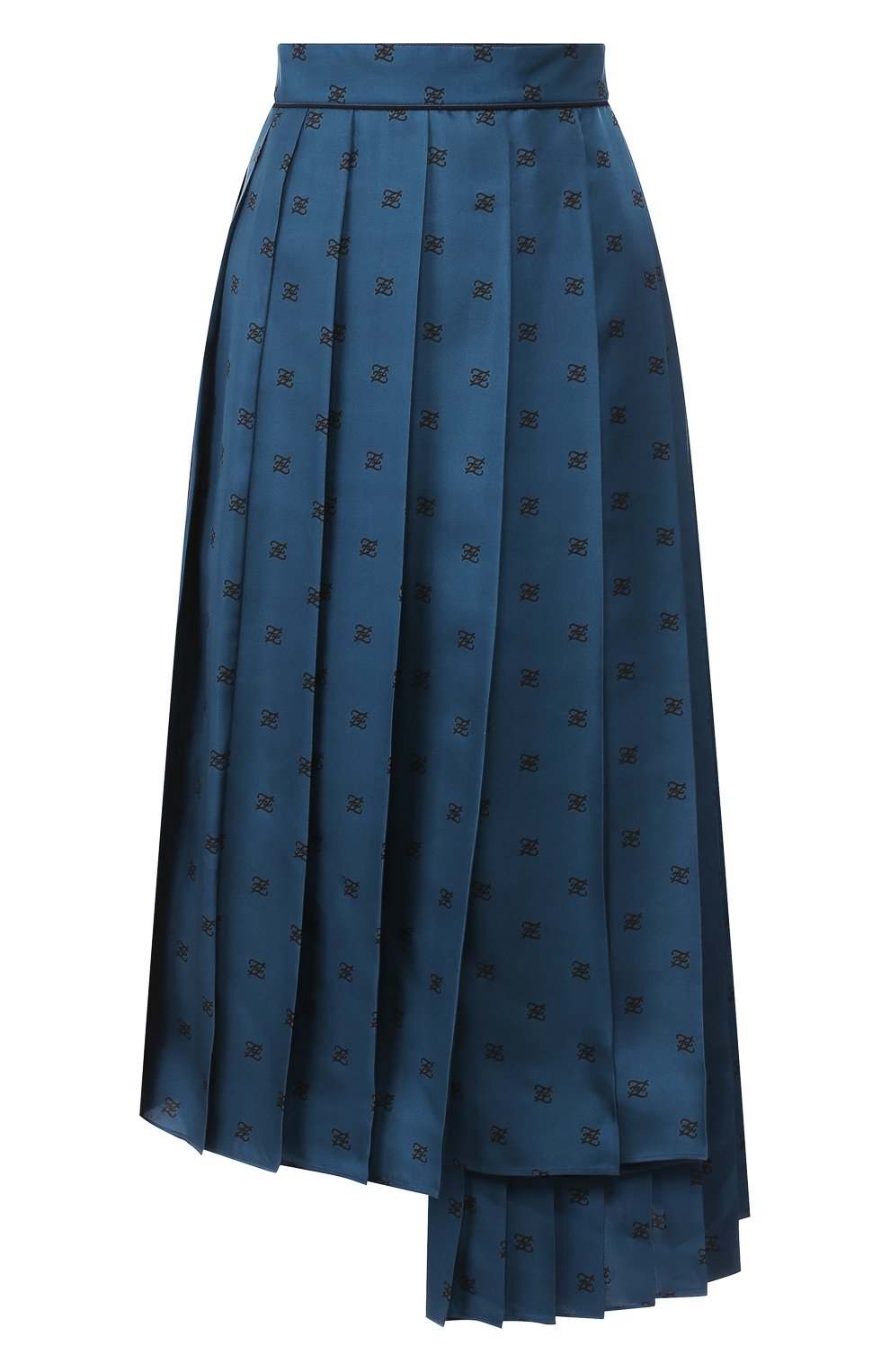 Шелковая юбка FENDI синего цвета по цене 185500 руб., арт. FQ7132 A9DQ, фото 1 Шелковая юбка FENDI, арт. FQ7132 A9DQ, фото 1