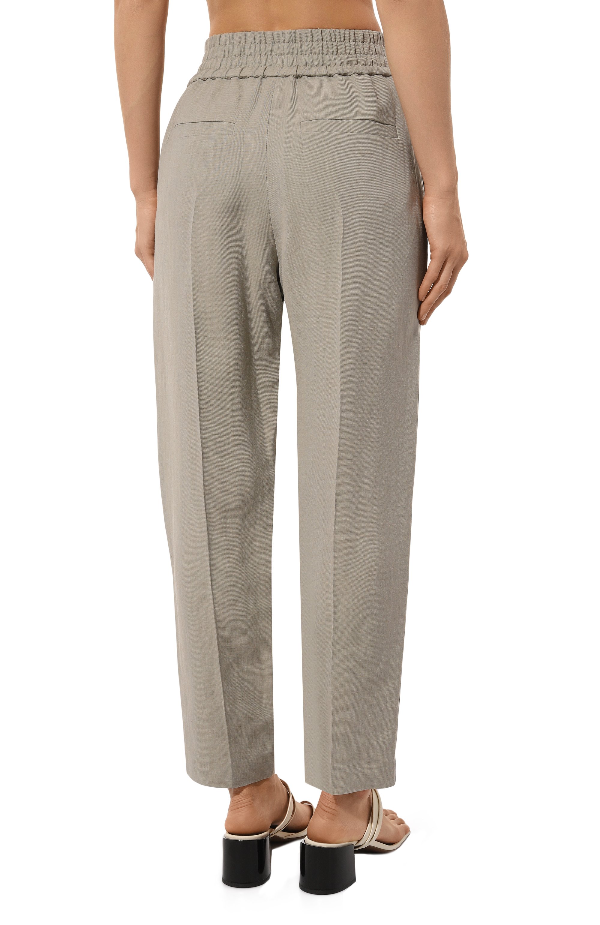 Брюки из вискозы и льна BRUNELLO CUCINELLI, арт. MH126B1071, фото 4