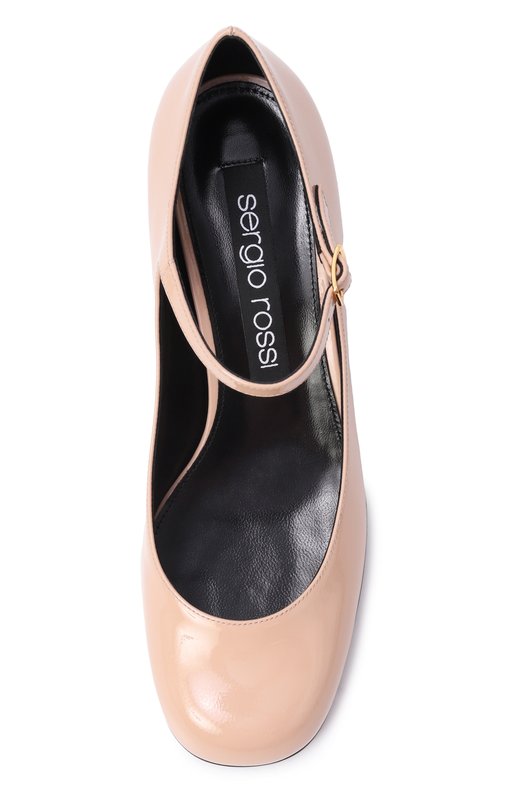 Кожаные туфли Si Rossi Mary-jane Sergio Rossi B12090/MMVV36 Бежевый  B12090/MMVV36 Фото 6