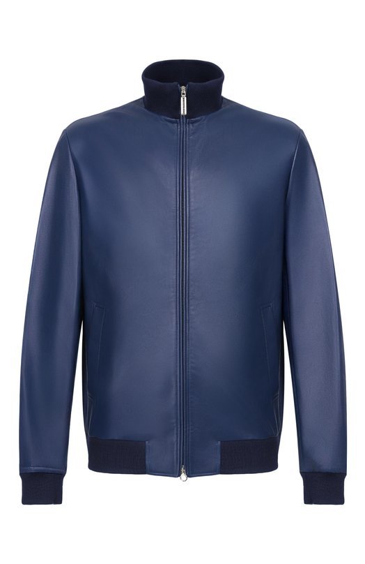 Кожаный бомбер Stefano Ricci M7J6100260/NPNUV5_002 Синий M7J6100260/NPNUV5_002