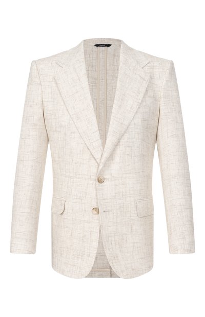 Мужской пиджак из вискозы и льна DOLCE & GABBANA, арт. G2WJ6T/HUMWB