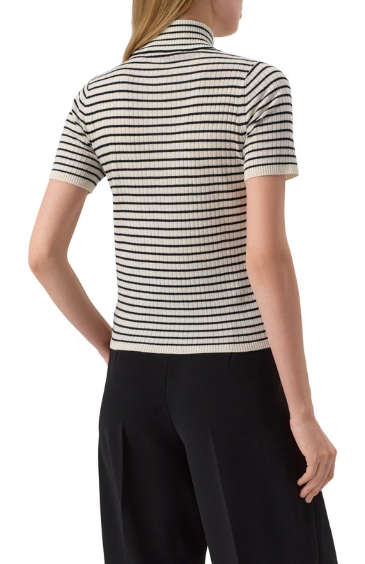 Водолазка из шерсти и шелка Max Mara Studio FIEMME Белый  FIEMME Фото 4