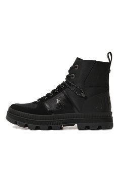 Женские комбинированные ботинки normandy JIMMY CHOO черно�го цвета, арт. N0RMANDY/F/QZA | Фото 4 (Подошва: Платформа; Материал внутренний: Текстиль, Натуральная кожа; Драгоценные камни: Проставлено; Материал сплава: Проставлено; Материал внешний: Текстиль, Натуральная кожа; Женское Кросс-КТ: Хайкеры-ботинки; Материал утеплителя: Без утеплителя)