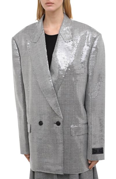 Жакет с пайетками VETEMENTS, арт. WAH21JA022 1502/TRANSPARENT, фото 4