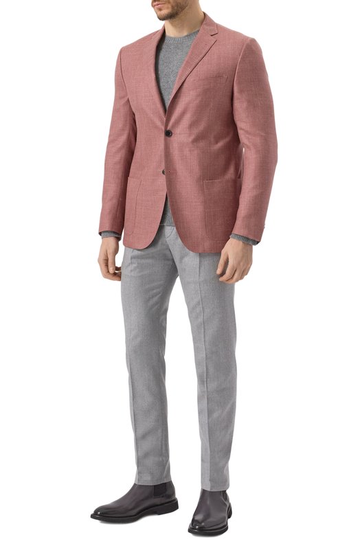 Пиджак из шерсти и шелка Corneliani 25X002-2518289 Розовый  25X002-2518289 Фото 3