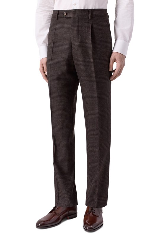 Шерстяной костюм Brunello Cucinelli MV412LDWH Коричневый  MV412LDWH Фото 4
