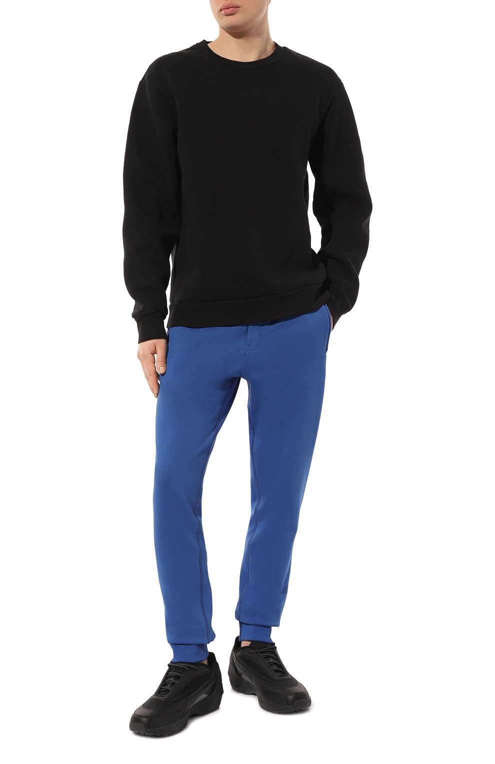 Хлопковые джоггеры DOLCE & GABBANA синего цвета по цене 78450 руб., арт. GVXQHT/G7F2G, фото 2 Хлопковые джоггеры DOLCE & GABBANA, арт. GVXQHT/G7F2G, фото 2