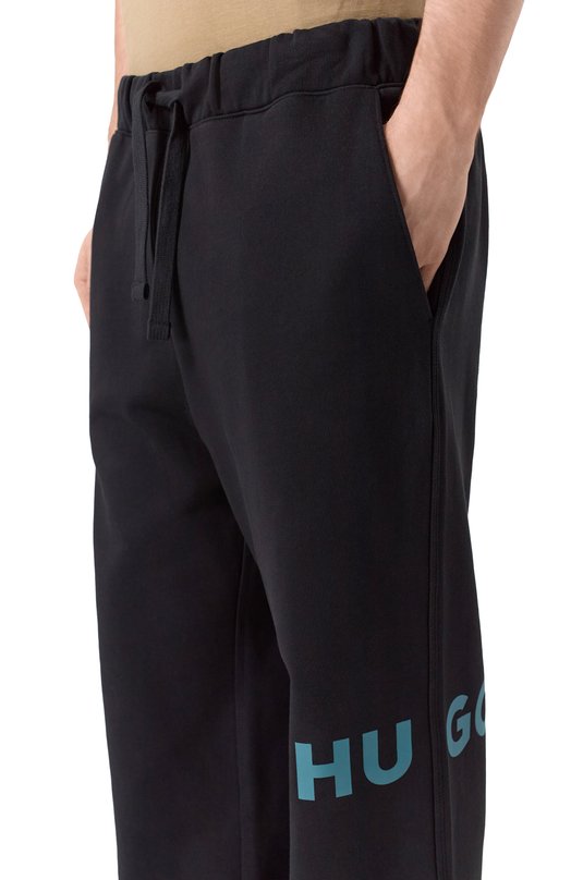 Хлопковые брюки HUGO Blue 50552487 Чёрный  50552487 Фото 5