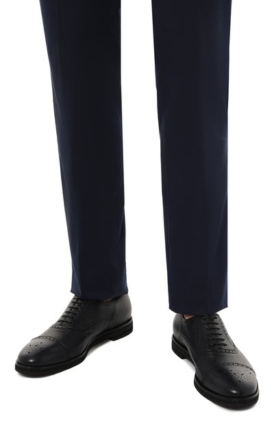 Кожаные оксфорды BARRETT темно-синего цвета по цене 69950 руб., арт. 222U013.9, фото 3 Кожаные оксфорды BARRETT, арт. 222U013.9, фото 3