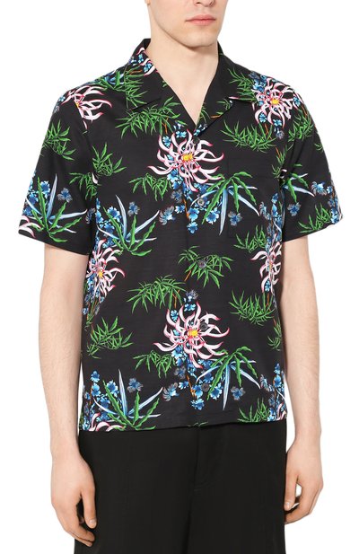 Рубашка из смеси хлопка и льна KENZO черного цвета по цене 24250 руб., арт. FA55CH5291LI, фото 3 Рубашка из смеси хлопка и льна KENZO, арт. FA55CH5291LI, фото 3