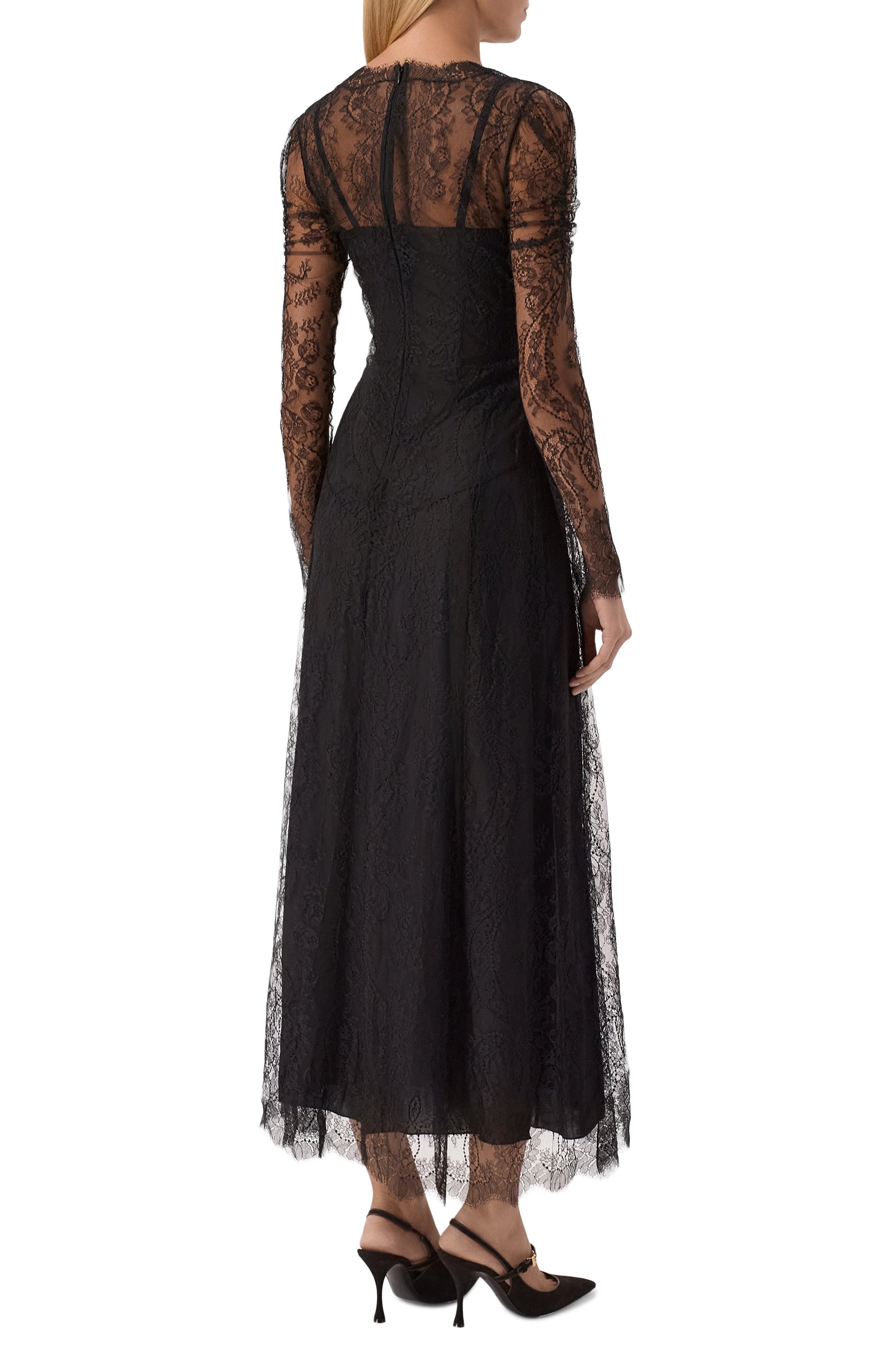 Платье DOLCE & GABBANA черного цвета по цене 789500 руб., арт. F612XT/FLSM0, фото 3 Платье DOLCE & GABBANA, арт. F612XT/FLSM0, фото 3
