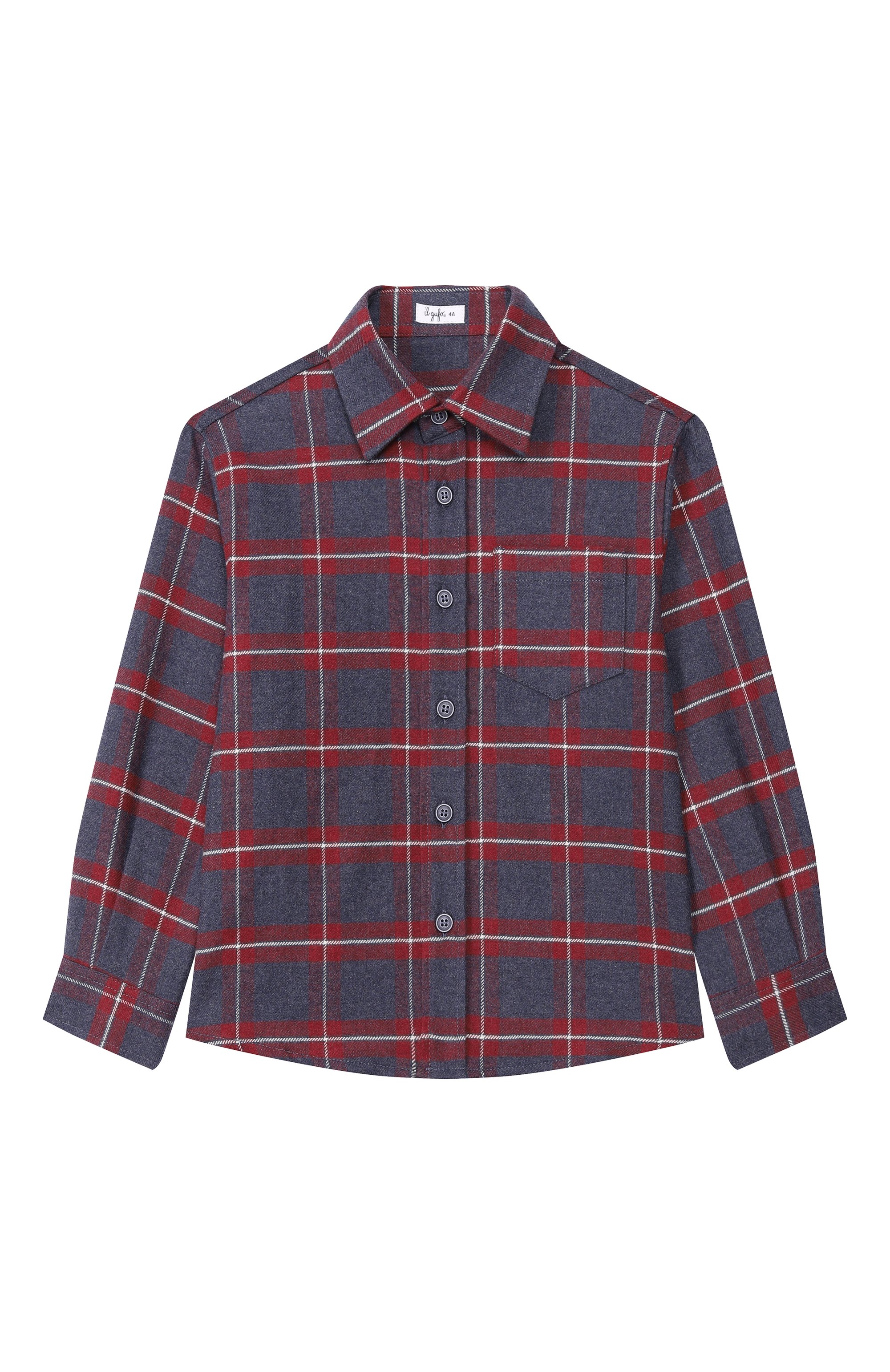 Хлопковая рубашка IL GUFO, арт. A25GCL0010C3165/2-4, фото 1