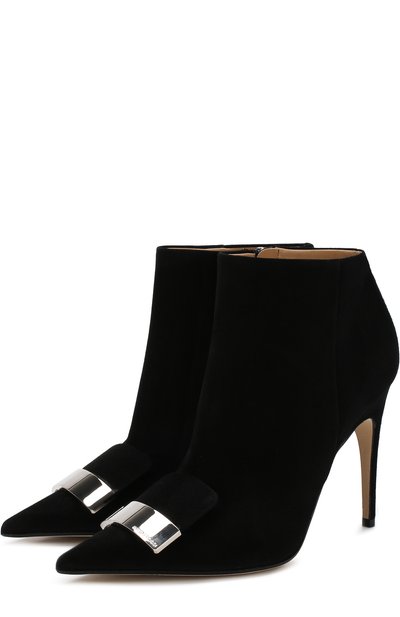 Замшевые ботильоны на шпильке SERGIO ROSSI, арт. A80001-MCAZ01, фото 1