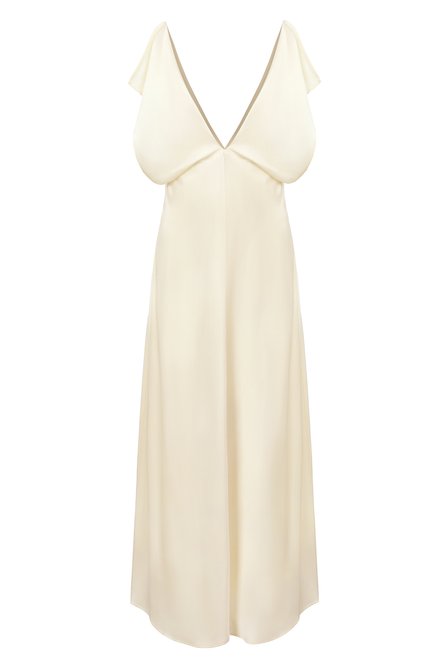 Женское атласное платье JIL SANDER кремового цвета по цене 0 руб., арт. J02CT0469-J76018 | Фото 1