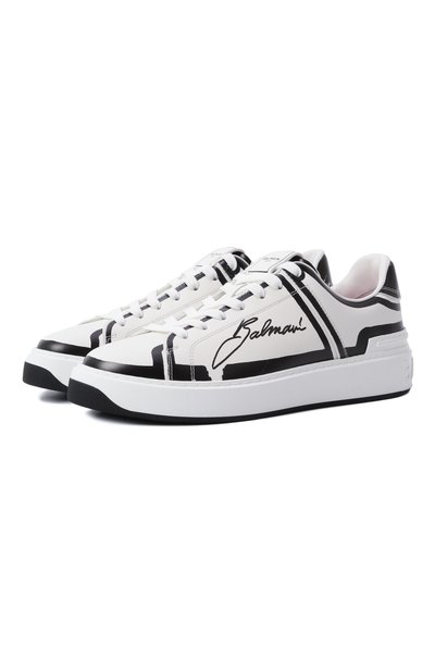 Женские кожаные кеды b-court BALMAIN, арт. EN1VI690/LCLP