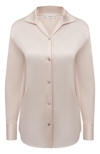 Шелковая рубашка VINCE бежевого цвета по цене 38250 руб., арт. V718012413, фото 1 Шелковая рубашка VINCE, арт. V718012413, фото 1
