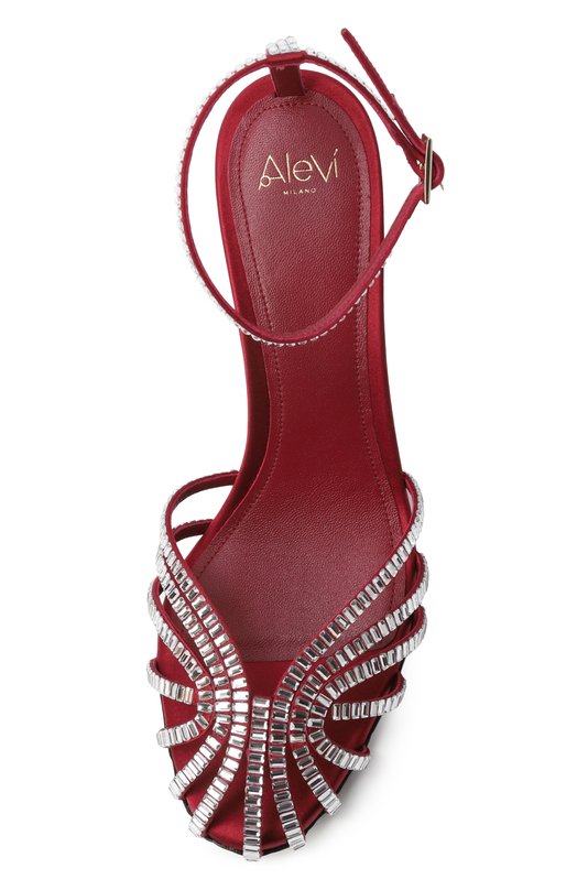 Атласные босоножки Penelope 80 Alevi Milano L23SC019.0.0222353/KIM SATIN Красный  L23SC019.0.0222353/KIM SATIN Фото 6