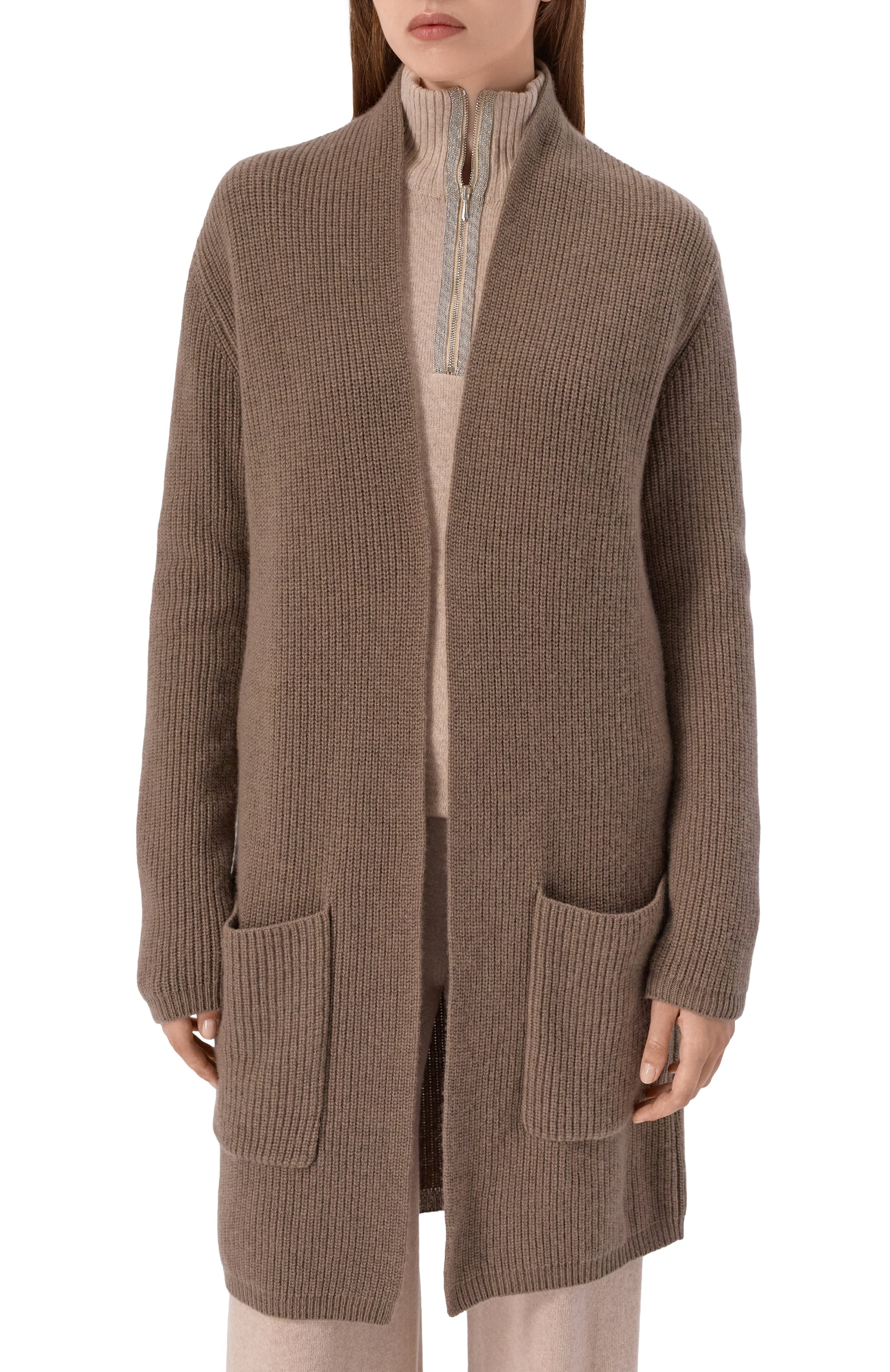 Кашемировый кардиган COLOMBO темно-бежевого цвета по цене 357000 руб., арт. MA04834/CH/2-26KI, фото 3 Кашемировый кардиган COLOMBO, арт. MA04834/CH/2-26KI, фото 3