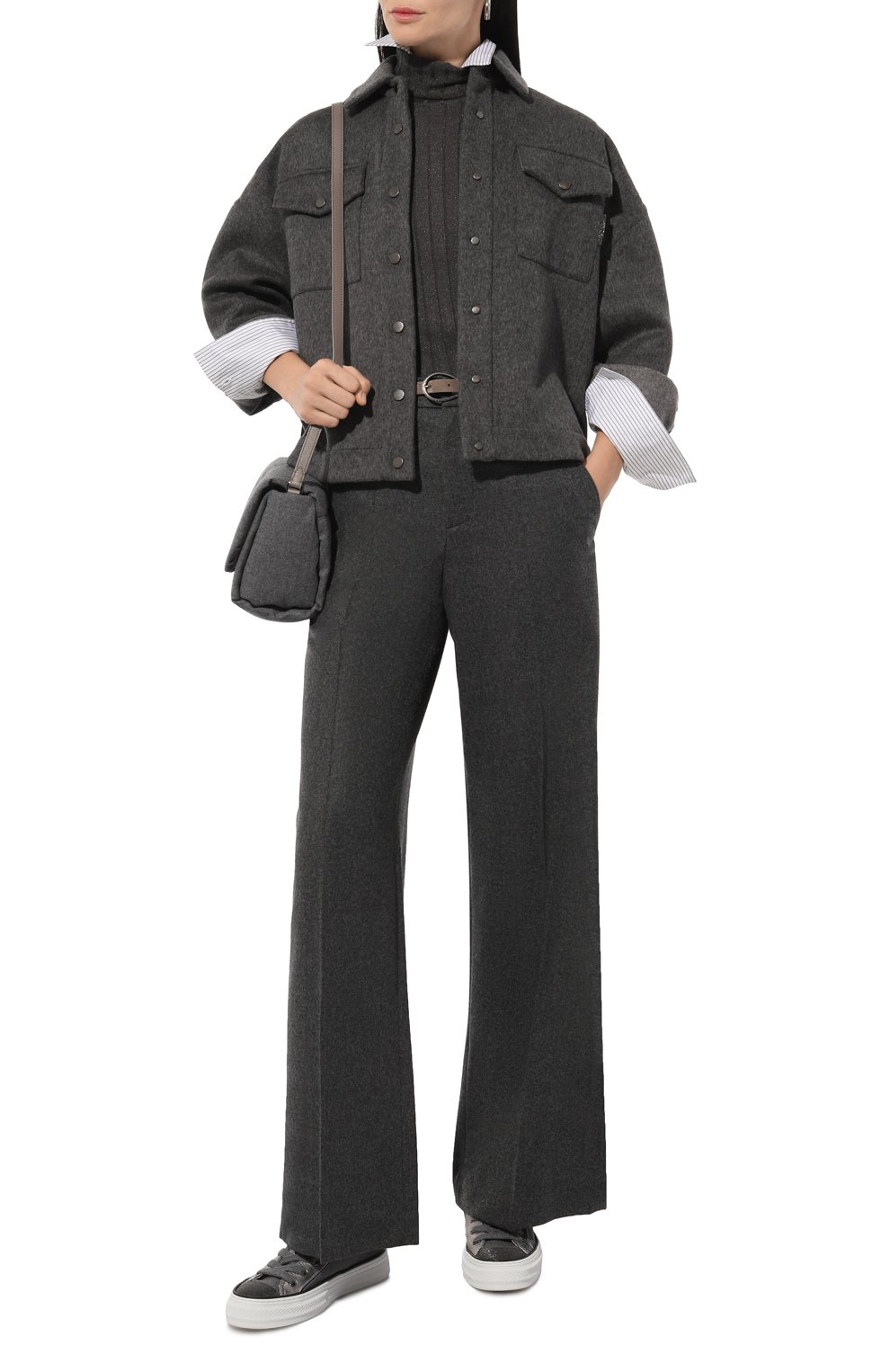 Брюки из шерсти и кашемира BRUNELLO CUCINELLI, арт. MD588P8724, фото 2