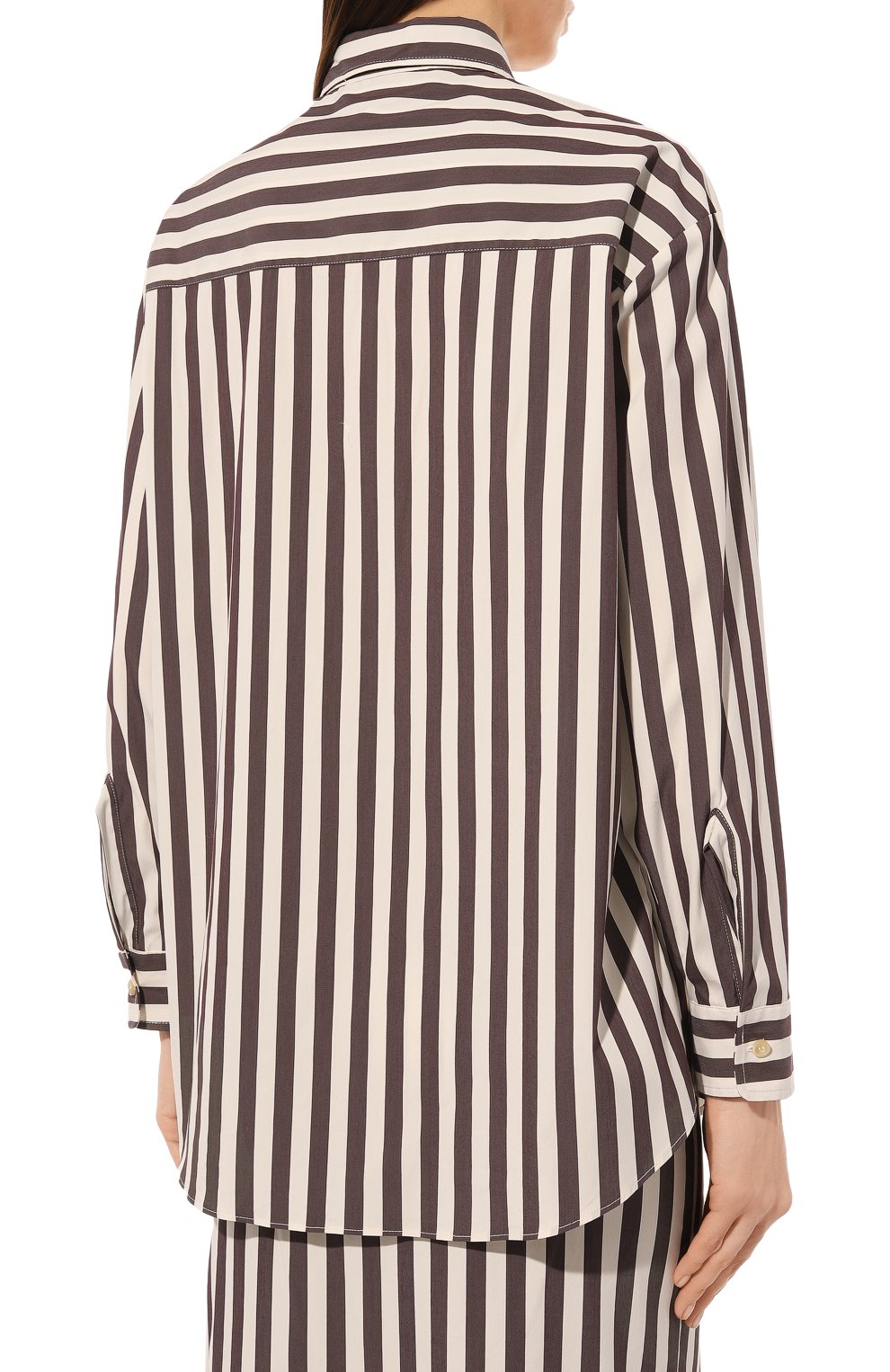 Хлопковая рубашка ERIKA CAVALLINI коричневого цвета по цене 46500 руб., арт. S3/P/P3SJ22, фото 4 Хлопковая рубашка ERIKA CAVALLINI, арт. S3/P/P3SJ22, фото 4