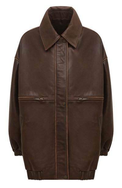 Кожаный бомбер LUDA NIKISHINA, арт. J/VERVE/BROWN, фото 1