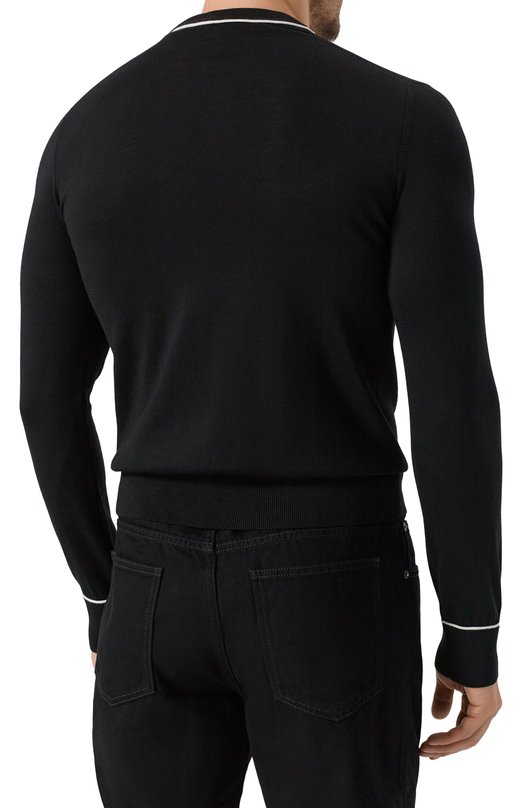 Шерстяной джемпер Dolce & Gabbana GXX02Z/JDVBS Чёрный  GXX02Z/JDVBS Фото 4