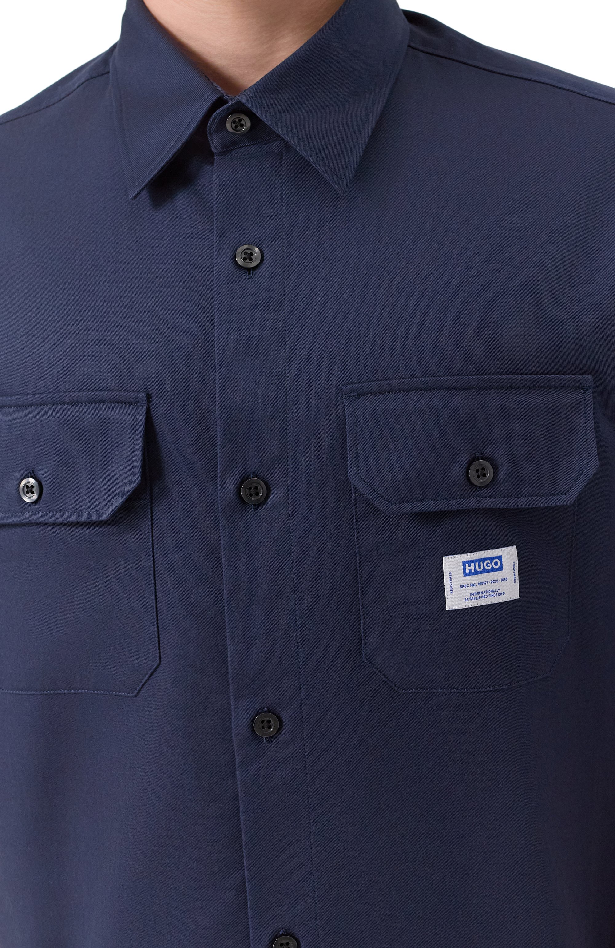 Хлопковая рубашка HUGO BLUE, арт. 50517871, фото 5
