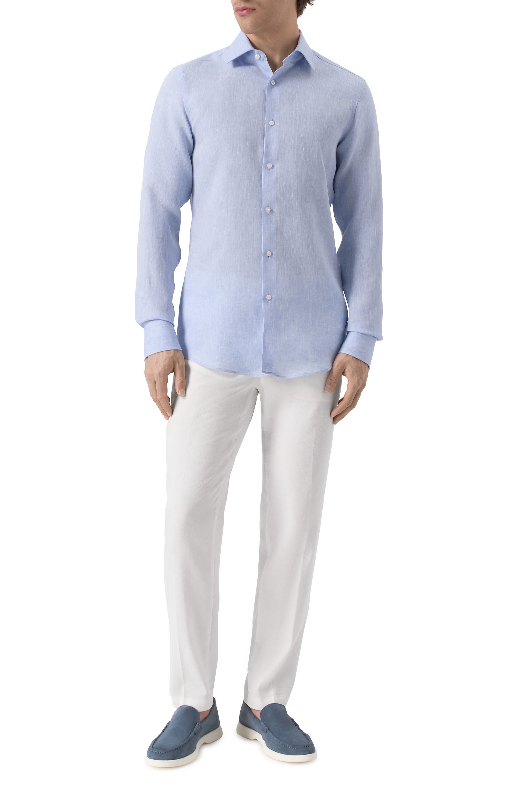 Брюки изо льна и вискозы BOSS, арт. 50540480, фото 2