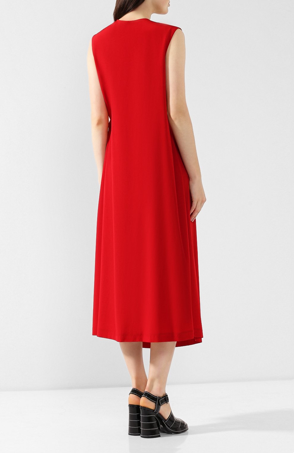 Платье с поясом YOHJI YAMAMOTO, арт. YJ-D04-500, фото 4