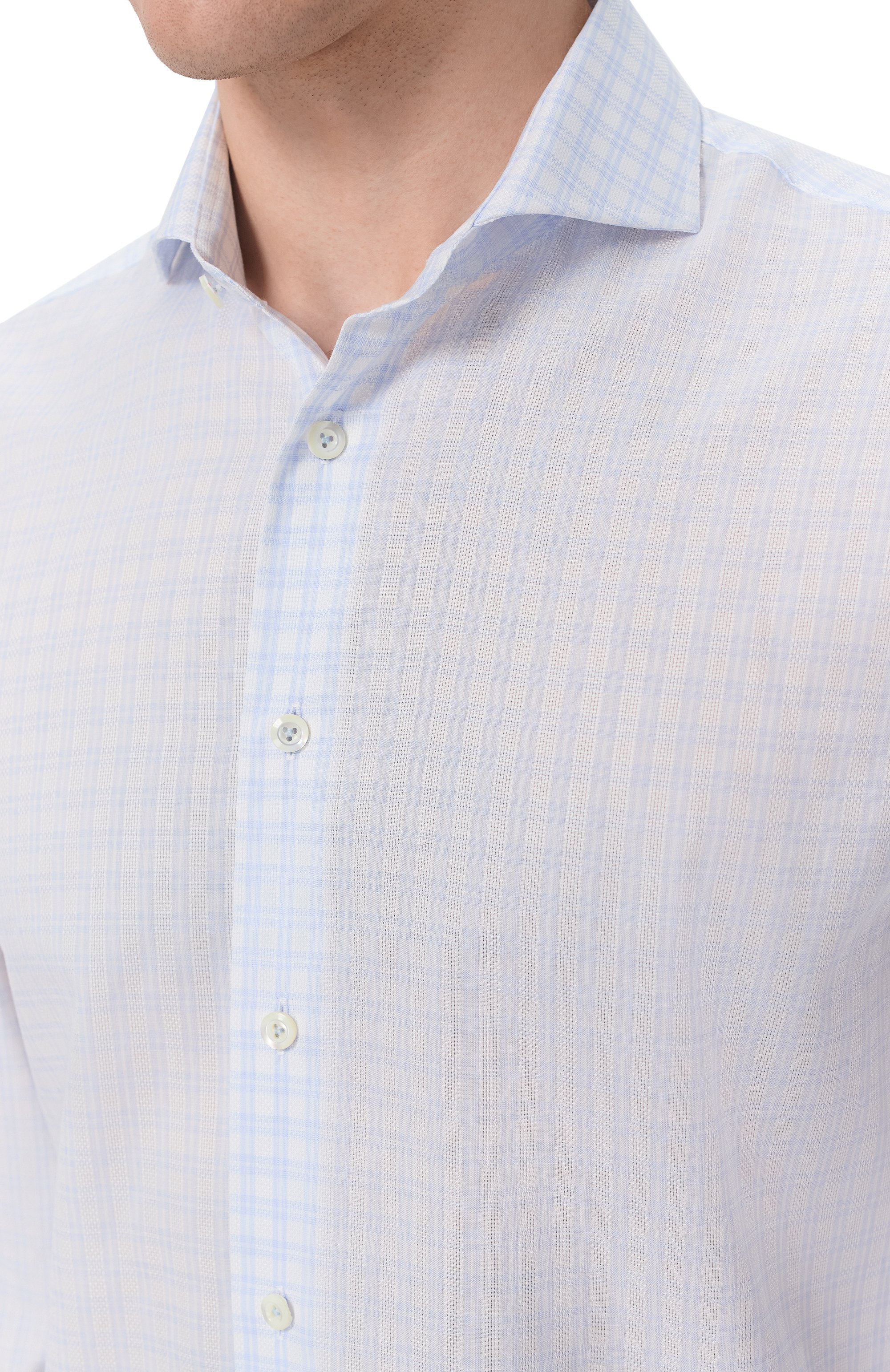 Хлопковая сорочка VAN LAACK голубого цвета по цене 29950 руб., арт. VL-RES0-SF25/152128, фото 5 Хлопковая сорочка VAN LAACK, арт. VL-RES0-SF25/152128, фото 5