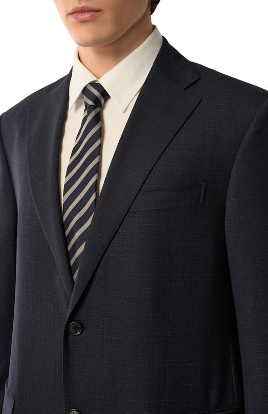 Шелковый галстук Giorgio Armani GM000800/TE14798 Синий  GM000800/TE14798 Фото 2