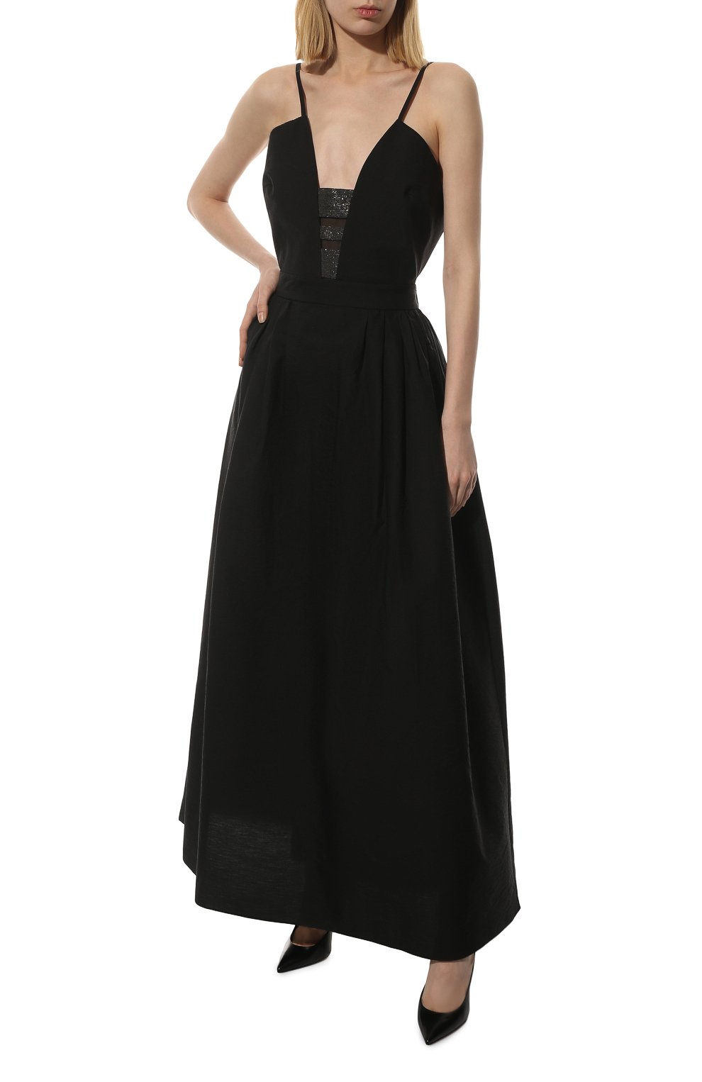 Хлопковое платье BRUNELLO CUCINELLI черного цвета по цене 384500 руб., арт. M0F79A4913, фото 2 Хлопковое платье BRUNELLO CUCINELLI, арт. M0F79A4913, фото 2
