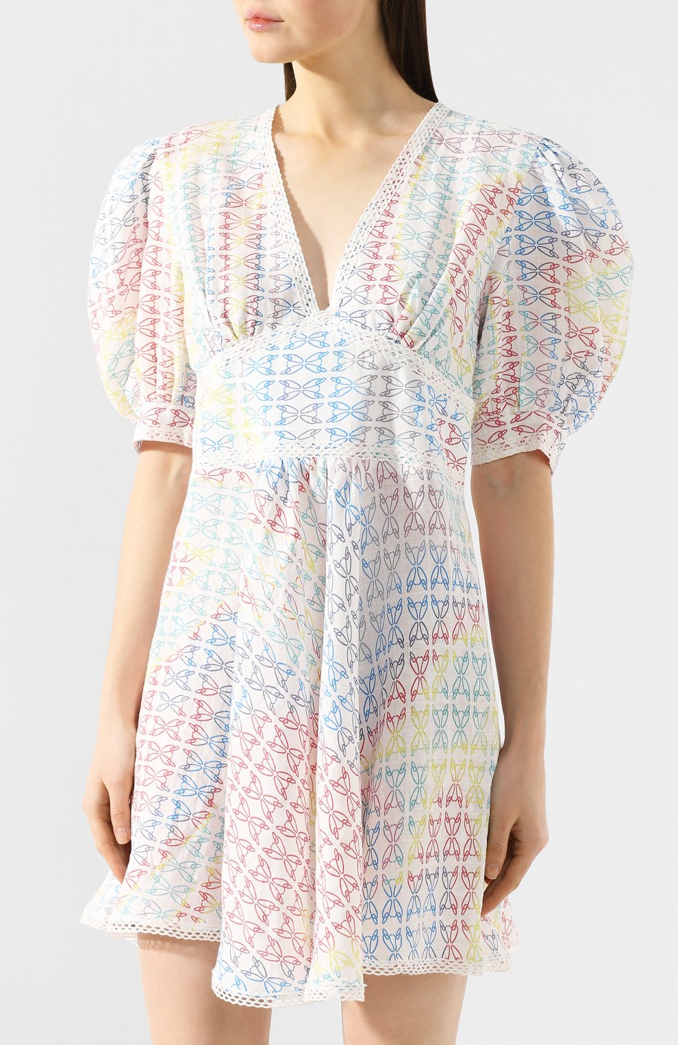 Льняное платье A MERE CO разноцветного цвета по цене 47350 руб., арт. AMC-R20-G1-3, фото 3 Льняное платье A MERE CO, арт. AMC-R20-G1-3, фото 3