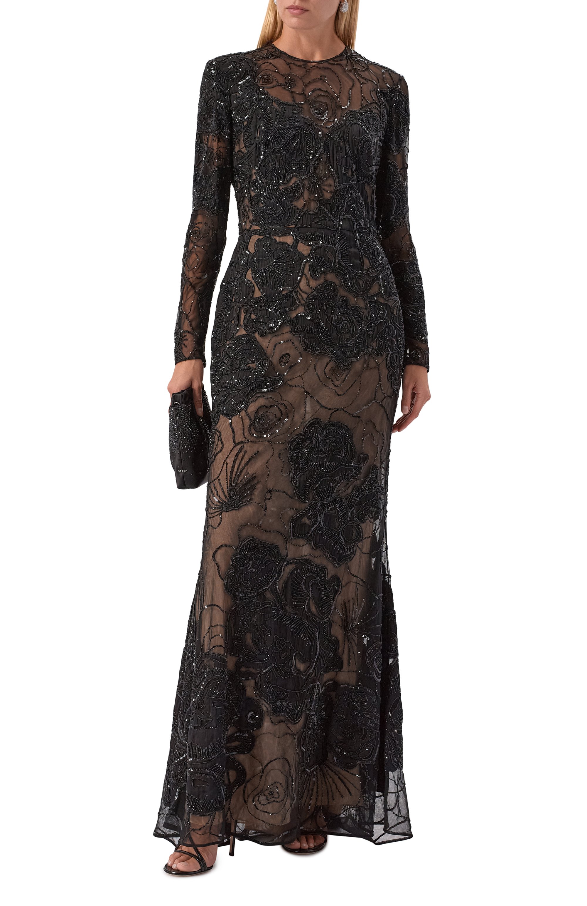 Платье ELIE SAAB черного цвета по цене 2145000 руб., арт. D0822NP25/BE037, фото 2 Платье ELIE SAAB, арт. D0822NP25/BE037, фото 2