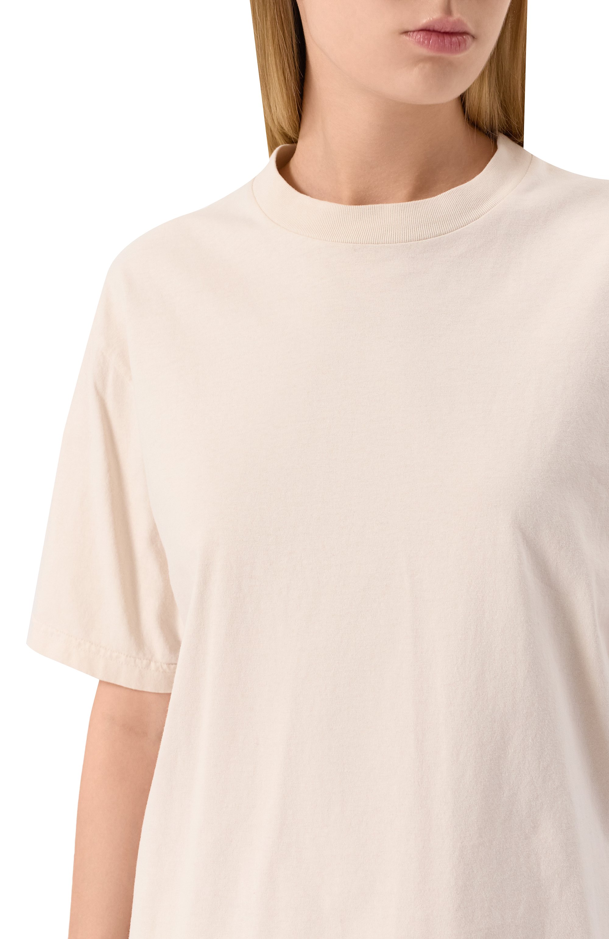 Хлопковая футболка HAIKURE светло-бежевого цвета по цене 11600 руб., арт. HEM54070TJ032PX, фото 5 Хлопковая футболка HAIKURE, арт. HEM54070TJ032PX, фото 5