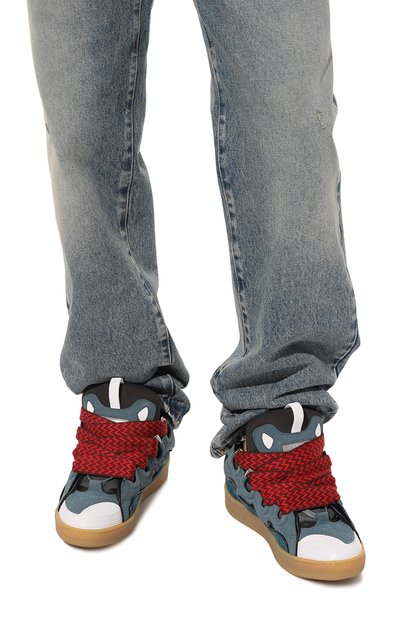 Комбинированные кеды curb LANVIN, арт. FM SKRK11/DRAG, фото 3