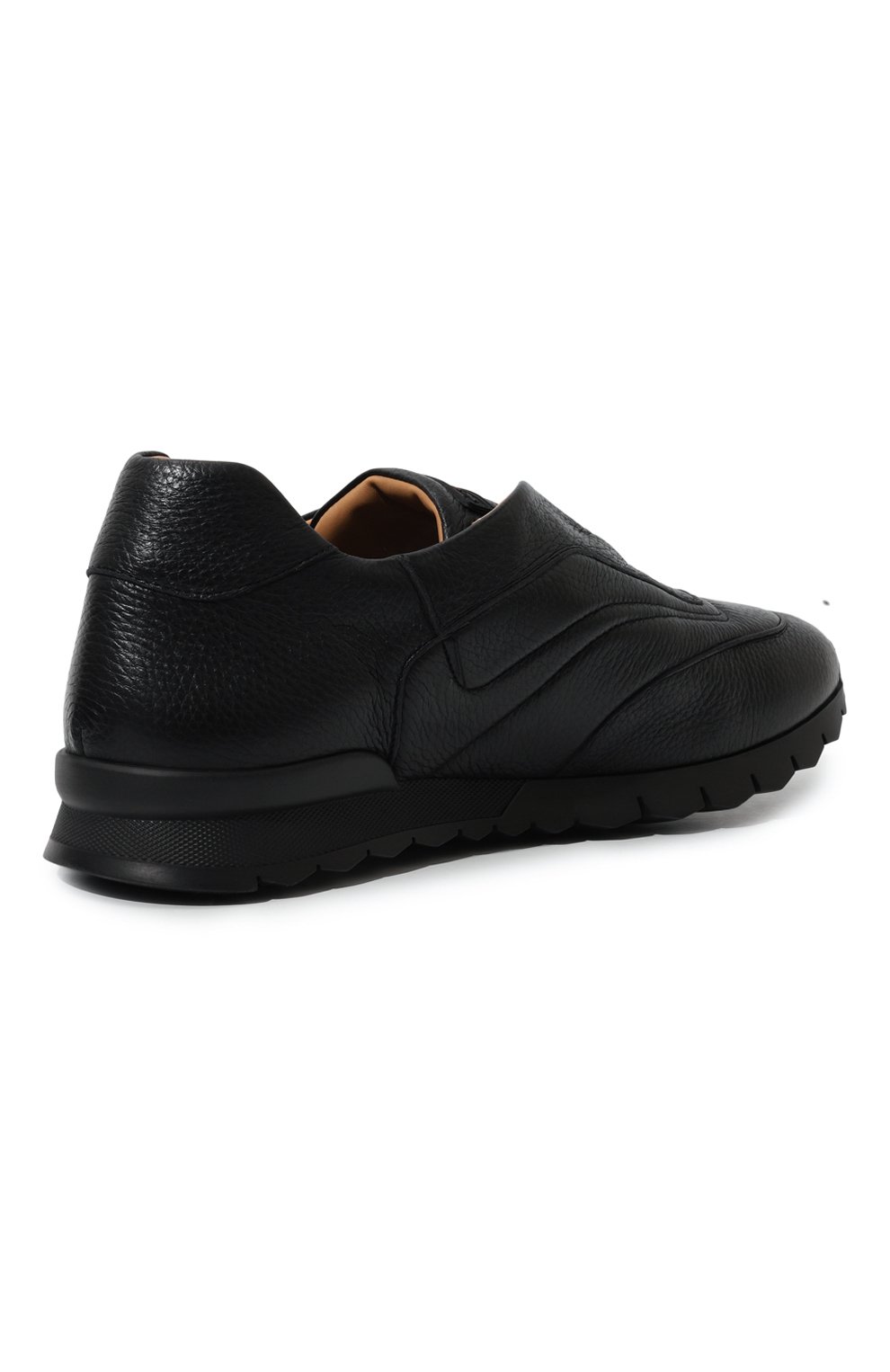 Кожаные кроссовки KITON черного цвета по цене 115500 руб., арт. USSFREEN00126, фото 5 Кожаные кроссовки KITON, арт. USSFREEN00126, фото 5