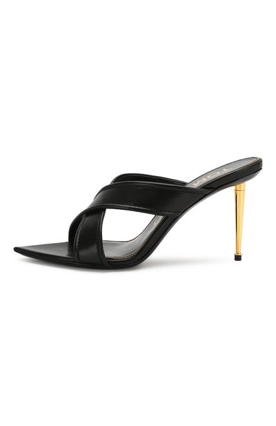 Кожаные мюли TOM FORD черного цвета по цене 120000 руб., арт. W2563T-LCL070, фото 3 Кожаные мюли TOM FORD, арт. W2563T-LCL070, фото 3