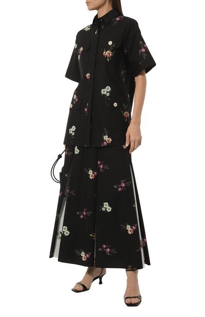 Хлопковая блузка ELIE SAAB черного цвета по цене 162000 руб., арт. SH013, фото 2 Хлопковая блузка ELIE SAAB, арт. SH013, фото 2