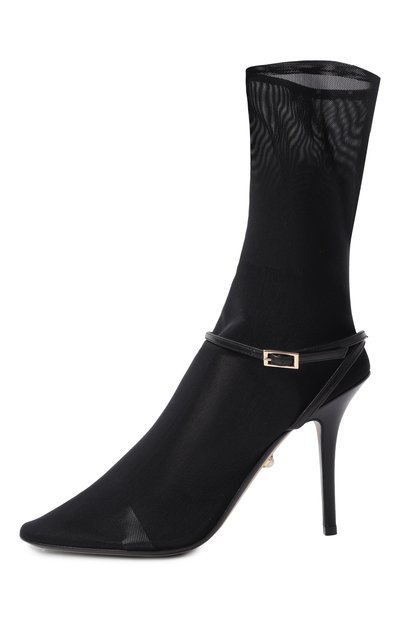 Текстильные ботильоны kaia 95 ALEVI MILANO черного цвета по цене 79950 руб., арт. L26S7001.R.0116997/NET, фото 4 Текстильные ботильоны kaia 95 ALEVI MILANO, арт. L26S7001.R.0116997/NET, фото 4