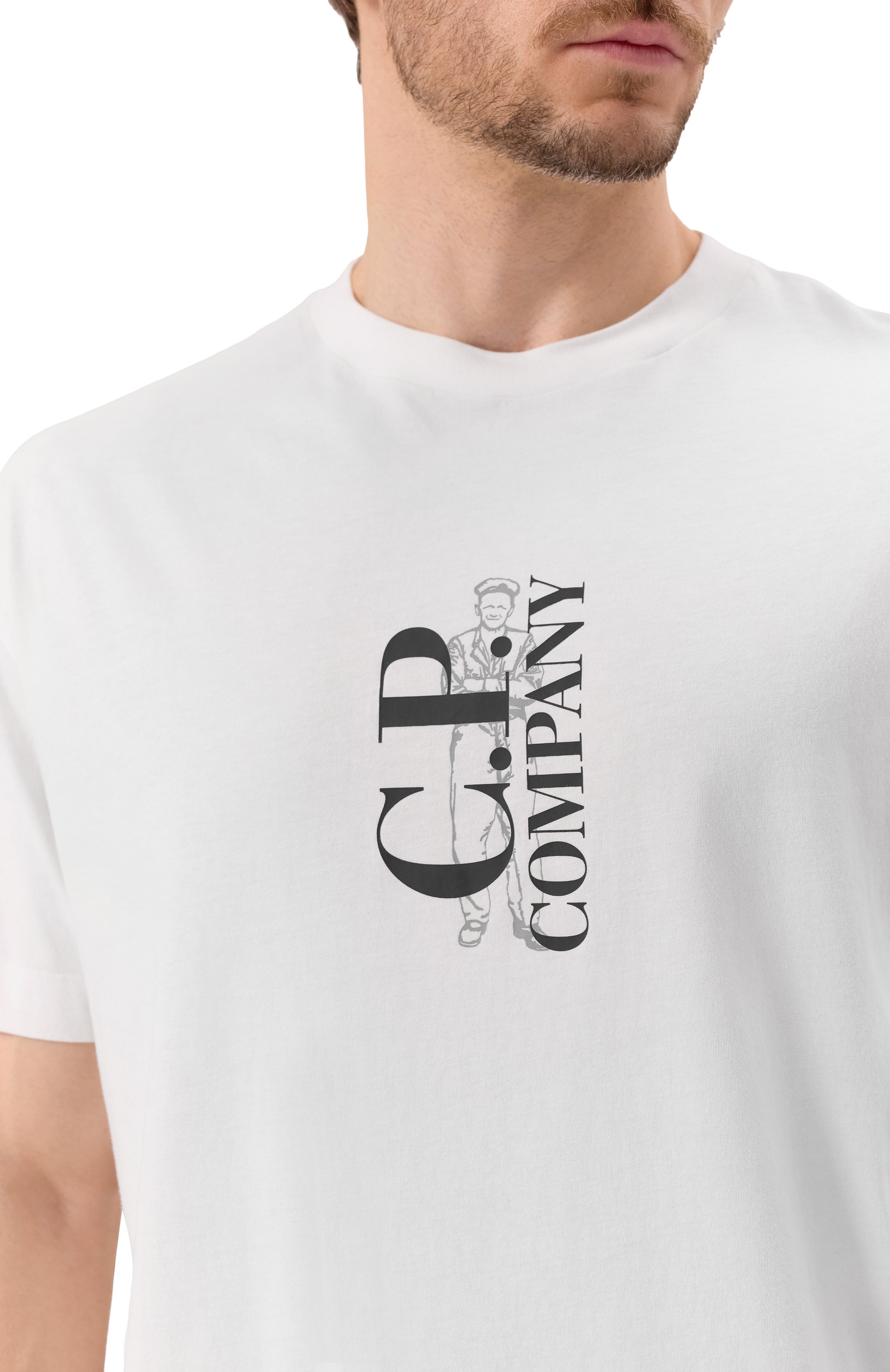 Хлопковая футболка C.P. COMPANY, арт. 18CMTS177A005100W, фото 5