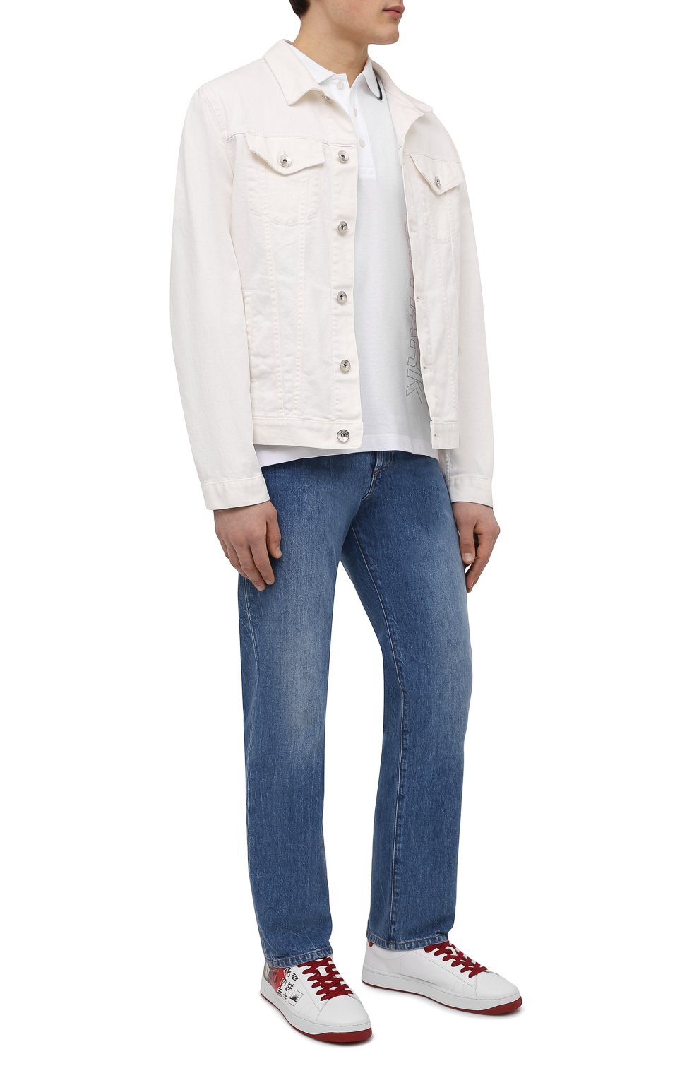 Кожаные кеды KENZO белого цвета по цене 33100 руб., арт. FC55SN170L71, фото 2 Кожаные кеды KENZO, арт. FC55SN170L71, фото 2