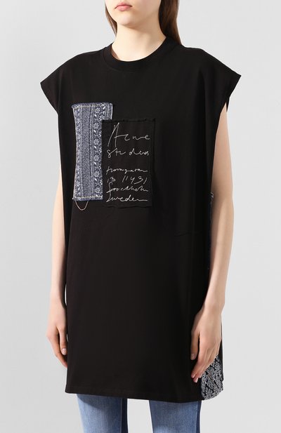 Хлопковая футболка ACNE STUDIOS, арт. AL0130, фото 3