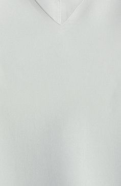 Женский шелковый топ KITON светло-голубого цвета, арт. D59421K0923F03 | Фото 6 (Материал сплава: Проставлено; Материал внешний: Шелк; Длина (для топов): Стандартные; Рукава: Короткие; Драгоценные камни: Проставлено; Стили: Кэжуэл)