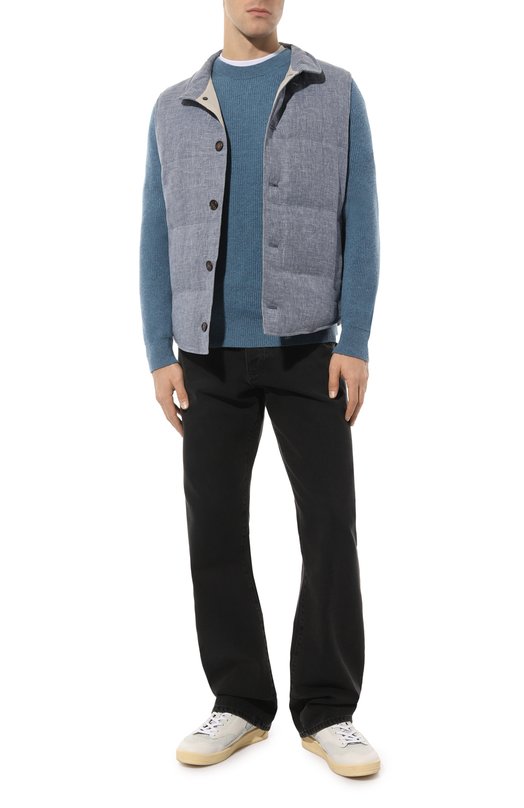 Пуховый жилет Brunello Cucinelli MD4951852 Синий  MD4951852 Фото 2