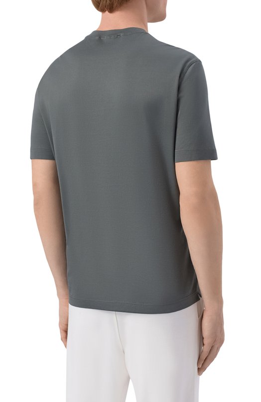 Хлопковая футболка Andrea Campagna TSMC/JERLUX Хаки  TSMC/JERLUX Фото 4