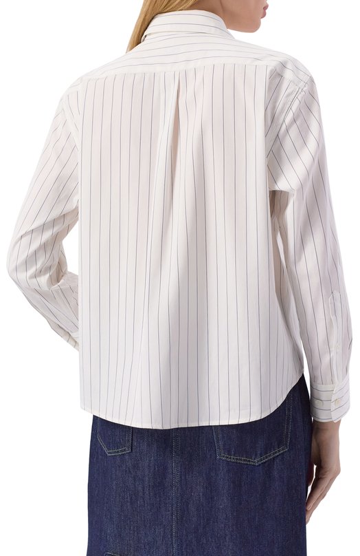 Хлопковая рубашка Dries Van Noten 252-010701-2021 Белый  252-010701-2021 Фото 4