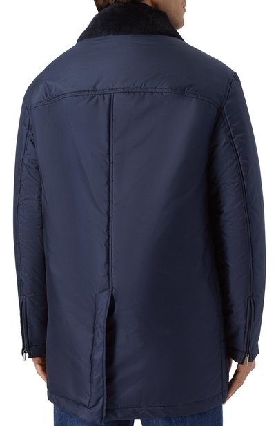 Шелковая куртка с отделкой из овчины ZILLI темно-синего цвета по цене 1920000 руб., арт. ASEN00M0629VTSU00, фото 4 Шелковая куртка с отделкой из овчины ZILLI, арт. ASEN00M0629VTSU00, фото 4