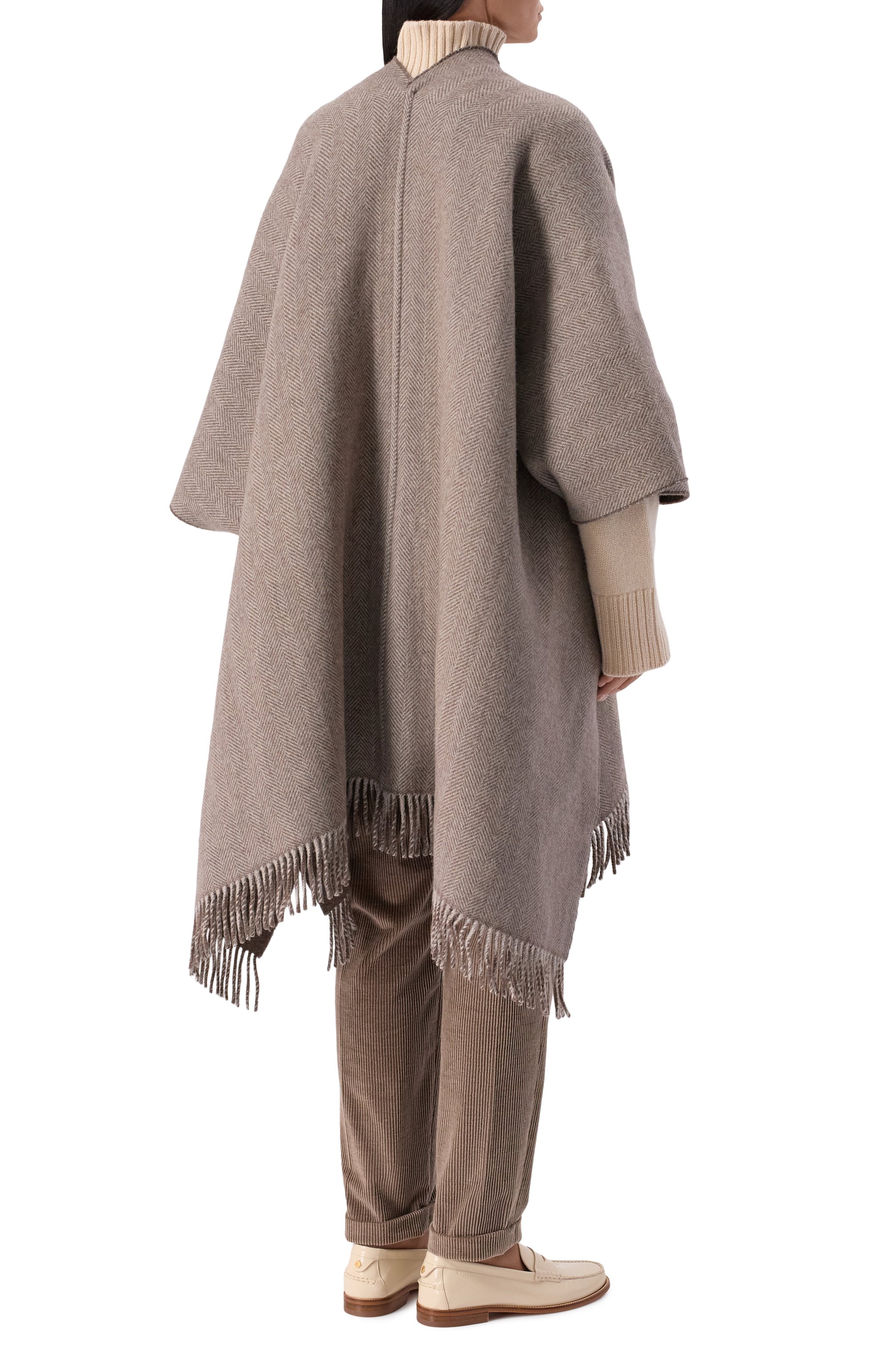 Кашемировое пончо BRUNELLO CUCINELLI, арт. MSCDAGP32, фото 4